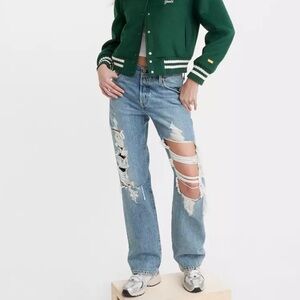 Levis 501 jeans 90’s Classic Blue Distressed Jeans cotton 26 x 30 NEW